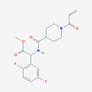Methyl 2-(2,5-difluorophenyl)-2-[(1-prop-2-enoylpiperidine-4-carbonyl)amino]acetate