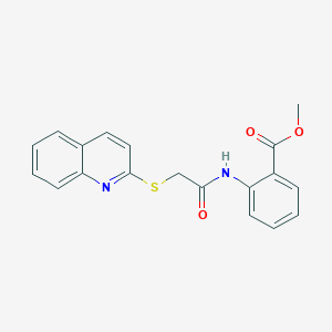 molecular formula C19H16N2O3S B2805252 METHYL 2-[2-(QUINOLIN-2-YLSULFANYL)ACETAMIDO]BENZOATE CAS No. 852698-72-7