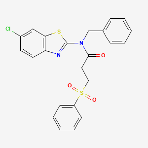 N-benzyl-N-(6-chlorobenzo[d]thiazol-2-yl)-3-(phenylsulfonyl)propanamide