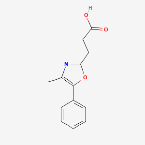 molecular formula C13H13NO3 B2805270 3-(4-甲基-5-苯基-1,3-噁唑-2-基)丙酸 CAS No. 77876-78-9