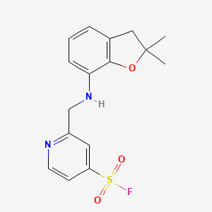 2-[[(2,2-Dimethyl-3H-1-benzofuran-7-yl)amino]methyl]pyridine-4-sulfonyl fluoride