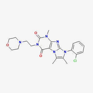 8-(2-chlorophenyl)-1,6,7-trimethyl-3-(2-morpholinoethyl)-1H-imidazo[2,1-f]purine-2,4(3H,8H)-dione