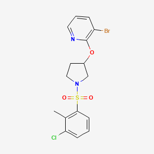 3-Bromo-2-((1-((3-chloro-2-methylphenyl)sulfonyl)pyrrolidin-3-yl)oxy)pyridine