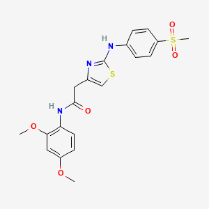 N-(2,4-dimethoxyphenyl)-2-(2-((4-(methylsulfonyl)phenyl)amino)thiazol-4-yl)acetamide