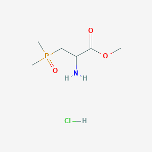 molecular formula C6H15ClNO3P B2805302 methyl2-amino-3-(dimethylphosphoryl)propanoatehydrochloride CAS No. 2567495-37-6
