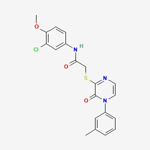 N-(3-chloro-4-methoxyphenyl)-2-[4-(3-methylphenyl)-3-oxopyrazin-2-yl]sulfanylacetamide