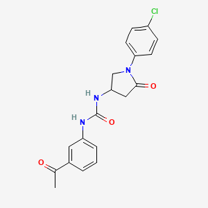 1-(3-Acetylphenyl)-3-[1-(4-chlorophenyl)-5-oxopyrrolidin-3-yl]urea