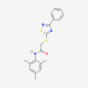 molecular formula C19H19N3OS2 B2805375 N-mesityl-2-((3-phenyl-1,2,4-thiadiazol-5-yl)thio)acetamide CAS No. 864855-99-2