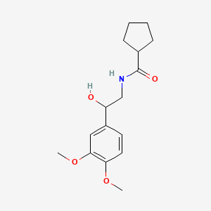 molecular formula C16H23NO4 B2805402 N-[2-(3,4-dimethoxyphenyl)-2-hydroxyethyl]cyclopentanecarboxamide CAS No. 1797191-26-4