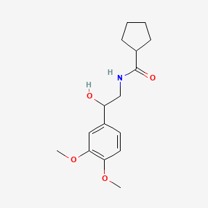 B2805402 N-(2-(3,4-dimethoxyphenyl)-2-hydroxyethyl)cyclopentanecarboxamide CAS No. 1797191-26-4