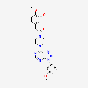 molecular formula C25H27N7O4 B2805448 2-(3,4-dimethoxyphenyl)-1-(4-(3-(3-methoxyphenyl)-3H-[1,2,3]triazolo[4,5-d]pyrimidin-7-yl)piperazin-1-yl)ethanone CAS No. 920184-86-7