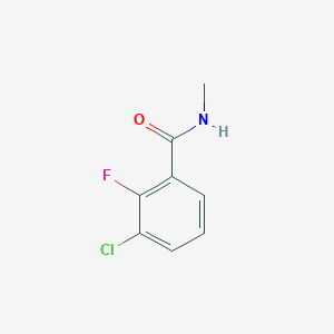 molecular formula C8H7ClFNO B2805449 3-chloro-2-fluoro-N-methylbenzamide CAS No. 1522302-25-5