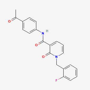 molecular formula C21H17FN2O3 B2805470 N-(4-acetylphenyl)-1-[(2-fluorophenyl)methyl]-2-oxo-1,2-dihydropyridine-3-carboxamide CAS No. 946254-60-0