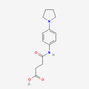 molecular formula C14H18N2O3 B2805505 N-(4-Pyrrolidin-1-yl-phenyl)-succinamic acid CAS No. 510723-50-9