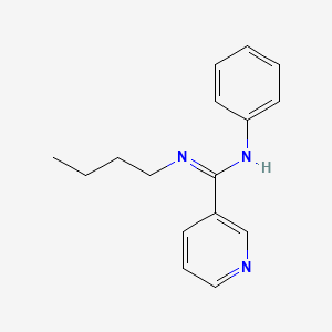 molecular formula C16H19N3 B2805508 N'-butyl-N-phenyl-3-pyridinecarboximidamide CAS No. 338419-95-7
