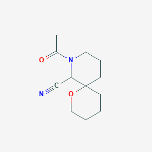 molecular formula C12H18N2O2 B2805541 8-Acetyl-1-oxa-8-azaspiro[5.5]undecane-7-carbonitrile CAS No. 2418694-10-5