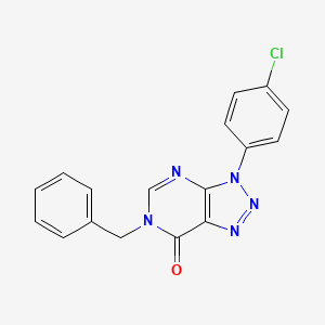 molecular formula C17H12ClN5O B2805547 6-benzyl-3-(4-chlorophenyl)-3H,6H,7H-[1,2,3]triazolo[4,5-d]pyrimidin-7-one CAS No. 893913-72-9