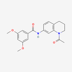 molecular formula C20H22N2O4 B2805566 N-(1-acetyl-1,2,3,4-tetrahydroquinolin-7-yl)-3,5-dimethoxybenzamide CAS No. 898439-03-7