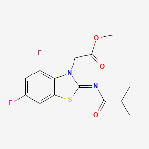 (Z)-methyl 2-(4,6-difluoro-2-(isobutyrylimino)benzo[d]thiazol-3(2H)-yl)acetate