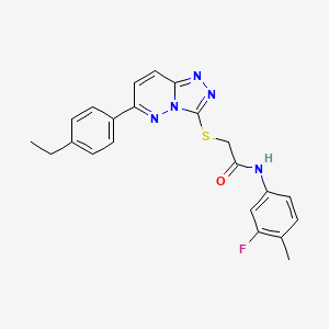 2-((6-(4-ethylphenyl)-[1,2,4]triazolo[4,3-b]pyridazin-3-yl)thio)-N-(3-fluoro-4-methylphenyl)acetamide