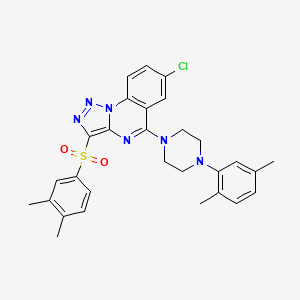 7-Chloro-5-[4-(2,5-dimethylphenyl)piperazin-1-yl]-3-[(3,4-dimethylphenyl)sulfonyl][1,2,3]triazolo[1,5-a]quinazoline