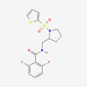 2,6-difluoro-N-((1-(thiophen-2-ylsulfonyl)pyrrolidin-2-yl)methyl)benzamide