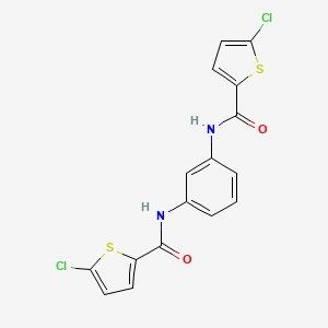 5-chloro-N-[3-[(5-chlorothiophene-2-carbonyl)amino]phenyl]thiophene-2-carboxamide