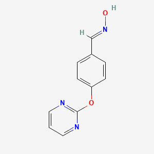 molecular formula C11H9N3O2 B2805586 N-{[4-(pyrimidin-2-yloxy)phenyl]methylidene}hydroxylamine CAS No. 1087784-44-8