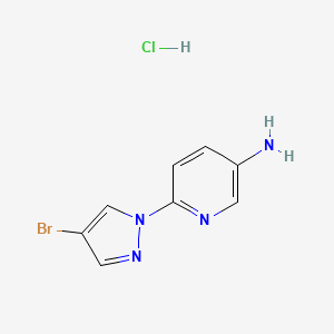 6-(4-Bromo-1H-pyrazol-1-yl)pyridin-3-amine hydrochloride