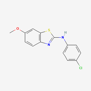 molecular formula C14H11ClN2OS B2805590 N-(4-chlorophenyl)-6-methoxy-1,3-benzothiazol-2-amine CAS No. 862975-81-3