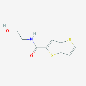 molecular formula C9H9NO2S2 B2805596 N-(2-hydroxyethyl)thieno[3,2-b]thiophene-2-carboxamide CAS No. 1092345-52-2