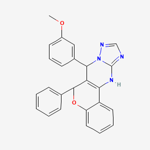 7-(3-methoxyphenyl)-6-phenyl-7,12-dihydro-6H-chromeno[4,3-d][1,2,4]triazolo[1,5-a]pyrimidine