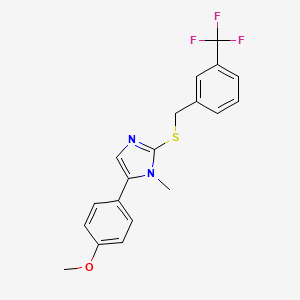 5-(4-methoxyphenyl)-1-methyl-2-((3-(trifluoromethyl)benzyl)thio)-1H-imidazole