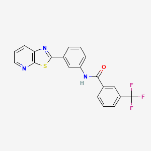 N-(3-(thiazolo[5,4-b]pyridin-2-yl)phenyl)-3-(trifluoromethyl)benzamide