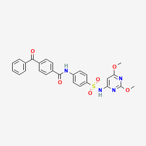 4-benzoyl-N-(4-(N-(2,6-dimethoxypyrimidin-4-yl)sulfamoyl)phenyl)benzamide