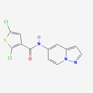 2,5-dichloro-N-(pyrazolo[1,5-a]pyridin-5-yl)thiophene-3-carboxamide