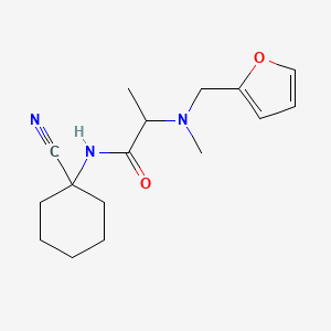 molecular formula C16H23N3O2 B2805624 N-(1-cyanocyclohexyl)-2-{[(furan-2-yl)methyl](methyl)amino}propanamide CAS No. 1214060-67-9