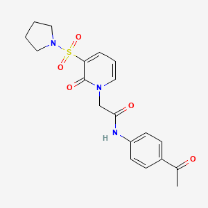 N-(4-acetylphenyl)-2-(2-oxo-3-(pyrrolidin-1-ylsulfonyl)pyridin-1(2H)-yl)acetamide