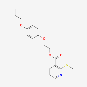 2-(4-Propoxyphenoxy)ethyl 2-(methylsulfanyl)pyridine-3-carboxylate
