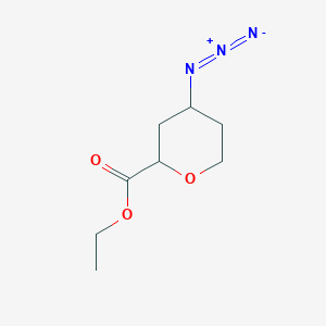 molecular formula C8H13N3O3 B2805634 Ethyl 4-azidooxane-2-carboxylate CAS No. 2387138-41-0