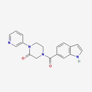 4-(1H-indole-6-carbonyl)-1-(pyridin-3-yl)piperazin-2-one