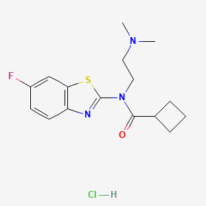N-(2-(dimethylamino)ethyl)-N-(6-fluorobenzo[d]thiazol-2-yl)cyclobutanecarboxamide hydrochloride