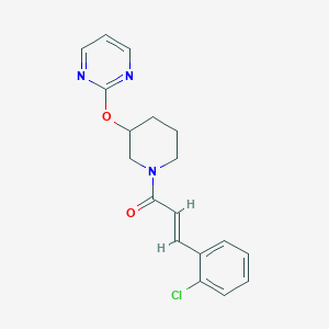 (E)-3-(2-chlorophenyl)-1-(3-(pyrimidin-2-yloxy)piperidin-1-yl)prop-2-en-1-one