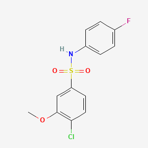 [(4-Chloro-3-methoxyphenyl)sulfonyl](4-fluorophenyl)amine