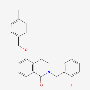 molecular formula C24H22FNO2 B2805651 2-(2-fluorobenzyl)-5-((4-methylbenzyl)oxy)-3,4-dihydroisoquinolin-1(2H)-one CAS No. 850906-90-0