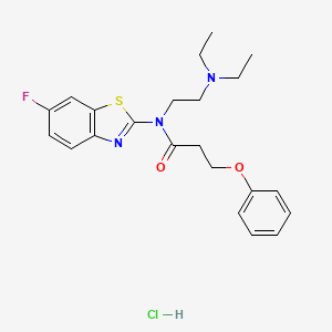 N-(2-(diethylamino)ethyl)-N-(6-fluorobenzo[d]thiazol-2-yl)-3-phenoxypropanamide hydrochloride