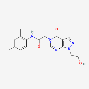 N-(2,4-dimethylphenyl)-2-[1-(2-hydroxyethyl)-4-oxopyrazolo[3,4-d]pyrimidin-5-yl]acetamide