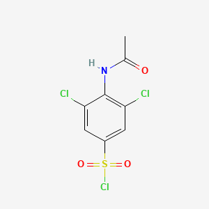 molecular formula C8H6Cl3NO3S B2805666 3,5-Dichloro-4-acetamidobenzene-1-sulfonyl chloride CAS No. 98557-80-3
