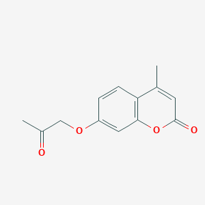 molecular formula C13H12O4 B2805669 4-甲基-7-(2-氧代丙氧基)-2H-香豆素-2-酮 CAS No. 68454-18-2