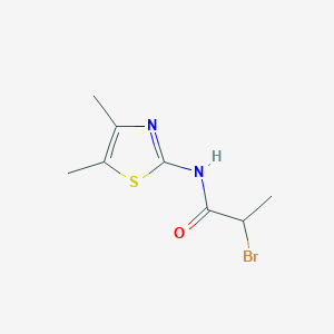 molecular formula C8H11BrN2OS B2805677 2-溴-N-(4,5-二甲基-噻唑-2-基)-丙酰胺 CAS No. 878416-76-3